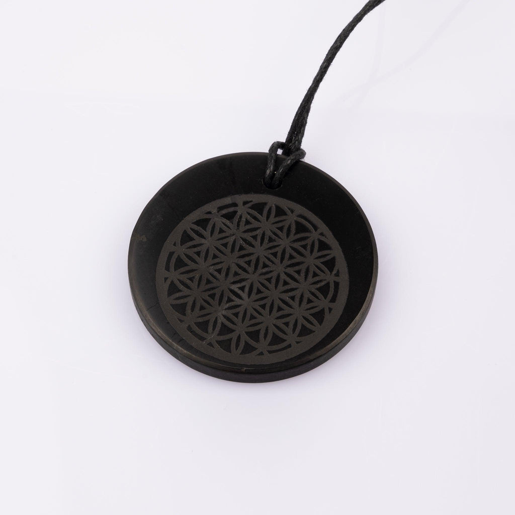 Shungite Flower of Life Necklace - Evolve Yourself 