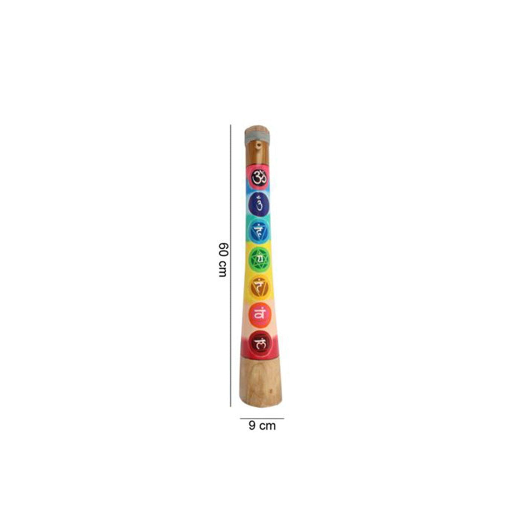Wooden Chakra Horn - 60 cm - Evolve Yourself 
