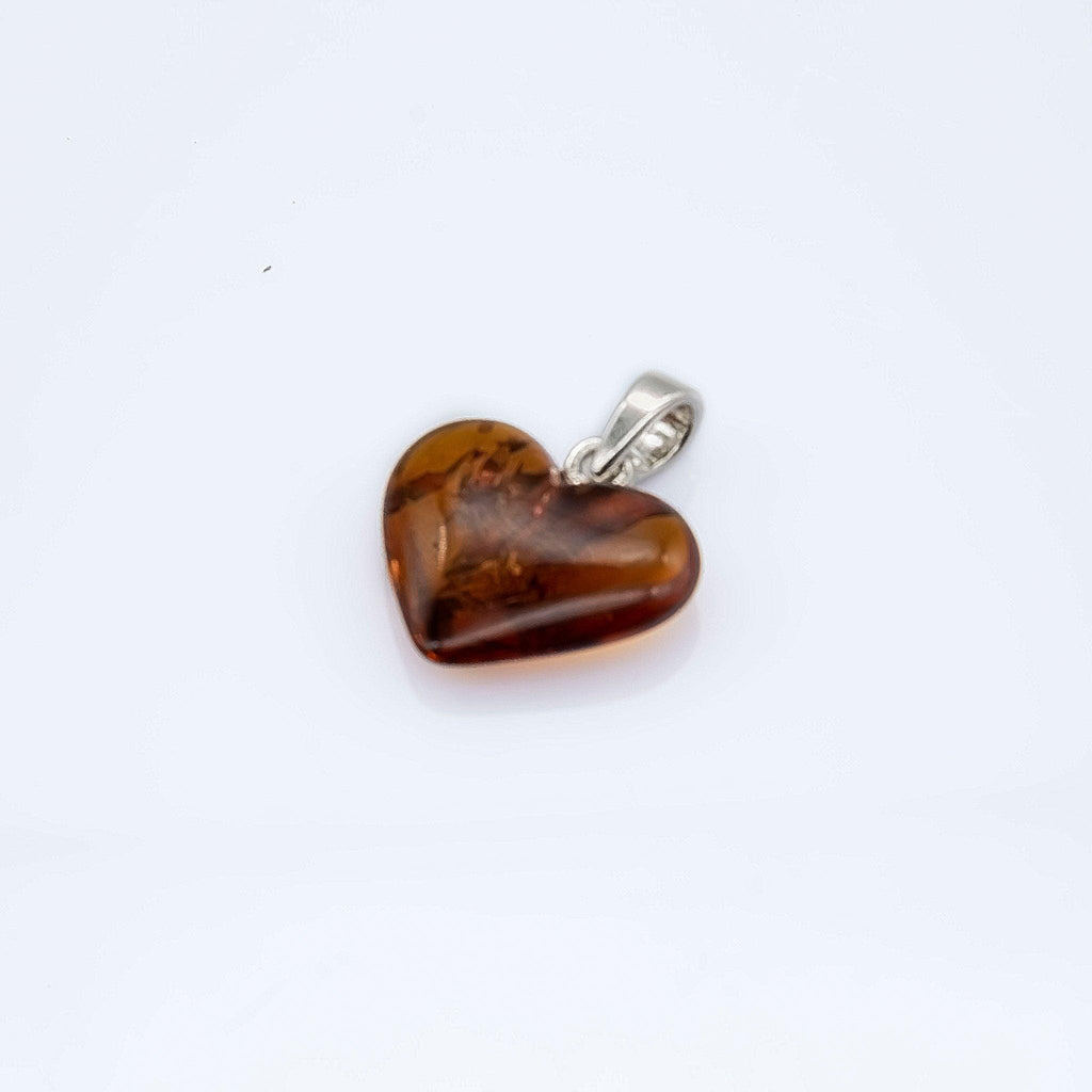 Small Baltic Amber Heart Pendant - Evolve Yourself 